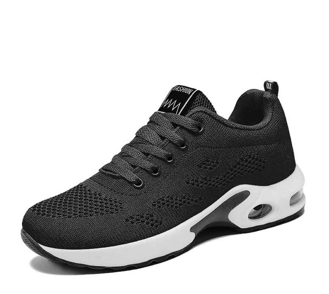 Ergonomischer Damen-Schuh AeroSole in Schwarz, lindert Schmerzen, bietet Komfort, atmungsaktiv und rutschfest.