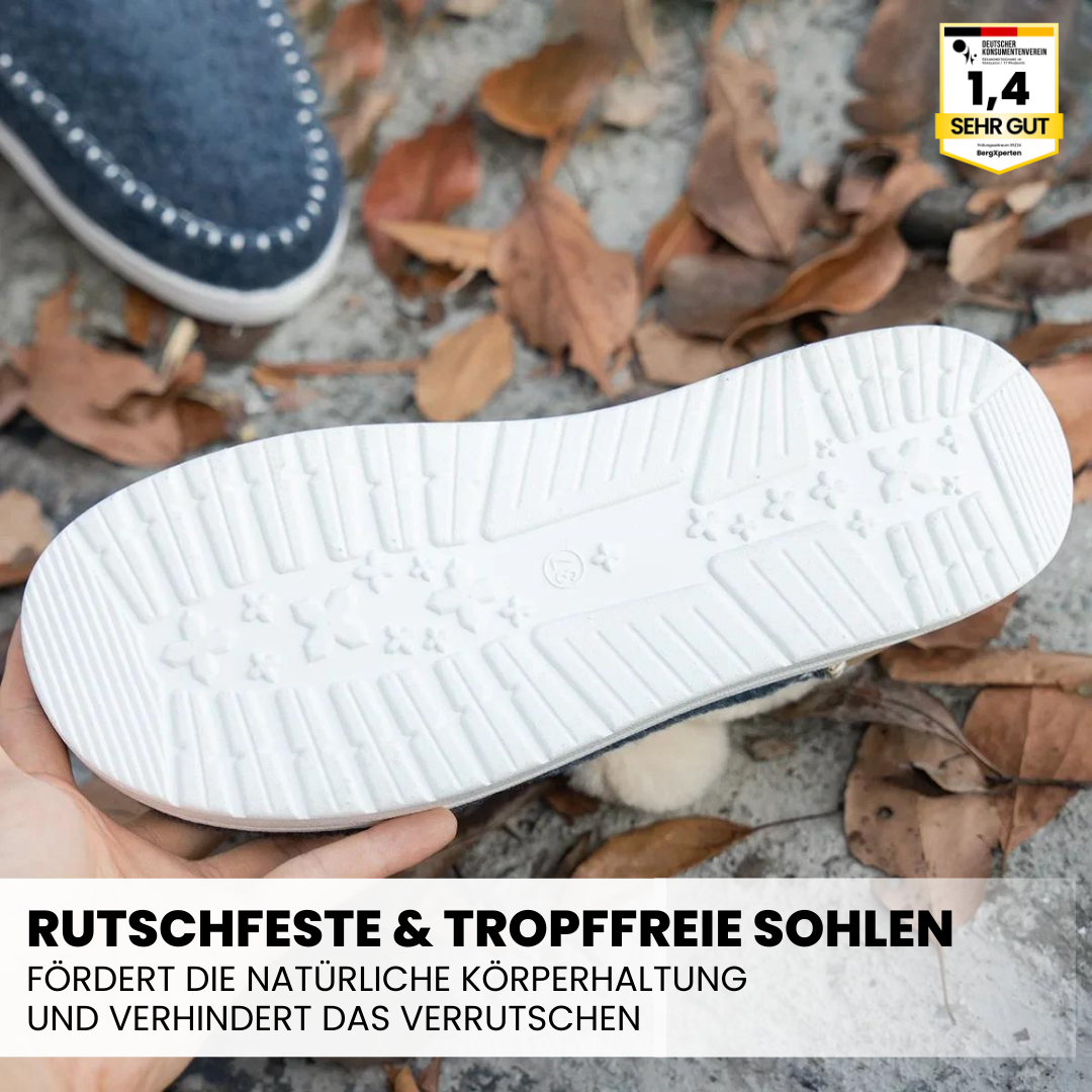 "Ergonomischer Komfortschuh, blau, plüschgefüttert, für Damen, rutschfeste Sohle, elegantes Design, fußfreundlich"