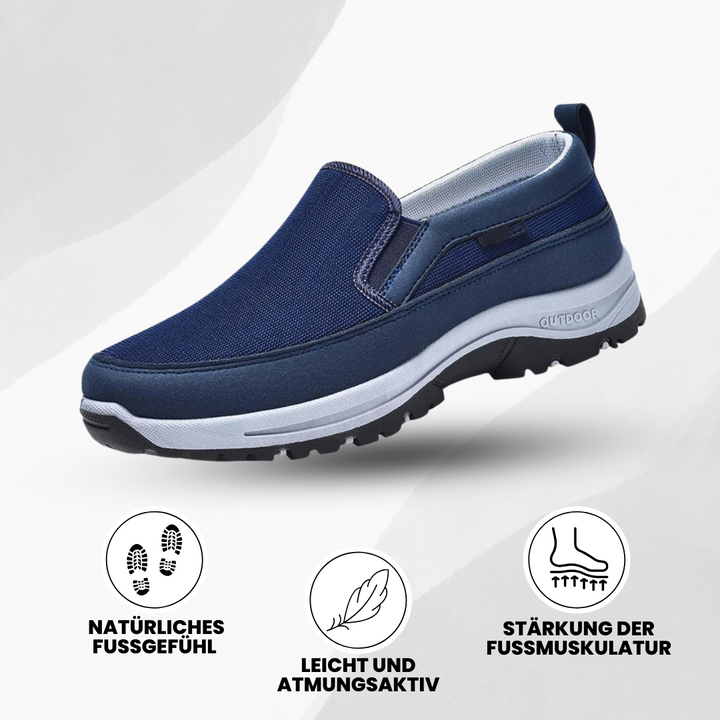 Ergonomischer Komfortschuh mit atmungsaktivem Material und rutschfester Sohle für optimalen Halt und Fußgesundheit.