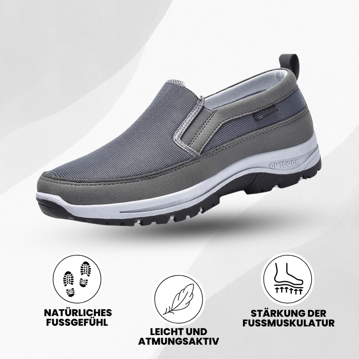 Ergonomischer Komfortschuh mit atmungsaktivem Material und rutschfester Sohle für optimalen Halt und Fußgesundheit.