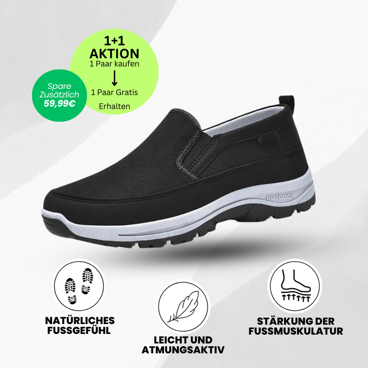 Ergonomischer Komfortschuh mit atmungsaktivem Material und rutschfester Sohle für optimalen Halt und Fußgesundheit.