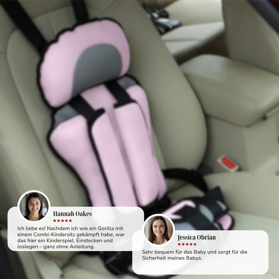 "Ergonomischer SafeRide Kindersitz mit verstärktem Seitenaufprallschutz, verstellbarem Kopf- und Nackenschutz im Auto"