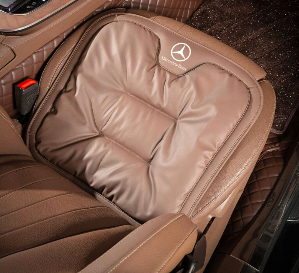 "Ergonomisches Velario Autositzkissen, grau, atmungsaktives Textil, optimale Rückenunterstützung für bequemes Fahren."