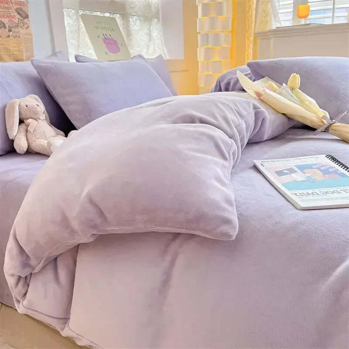 Kuscheliger Flanell Fleece Bettbezug Winter Warm