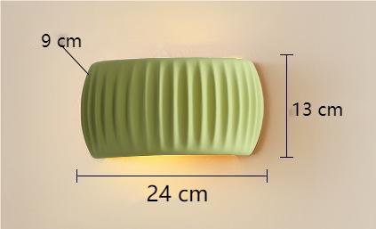 Gerippte Harz Wandleuchte Art Deco Stil