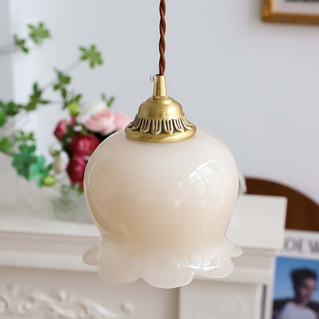 Blüten-Pendelleuchte - 14cm Durchmesser