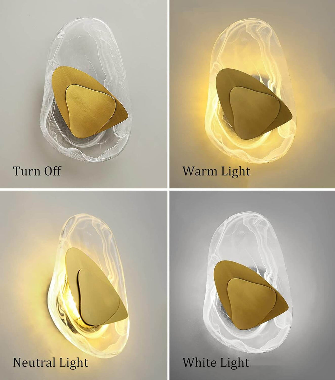 Moderne LED-Wandleuchte aus Glas