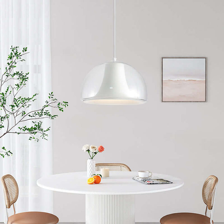 Halbkreisförmige Quallen Glas Hängelampe