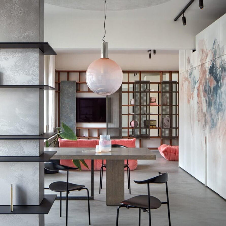 Elegante Pendelleuchte Glas & Metall