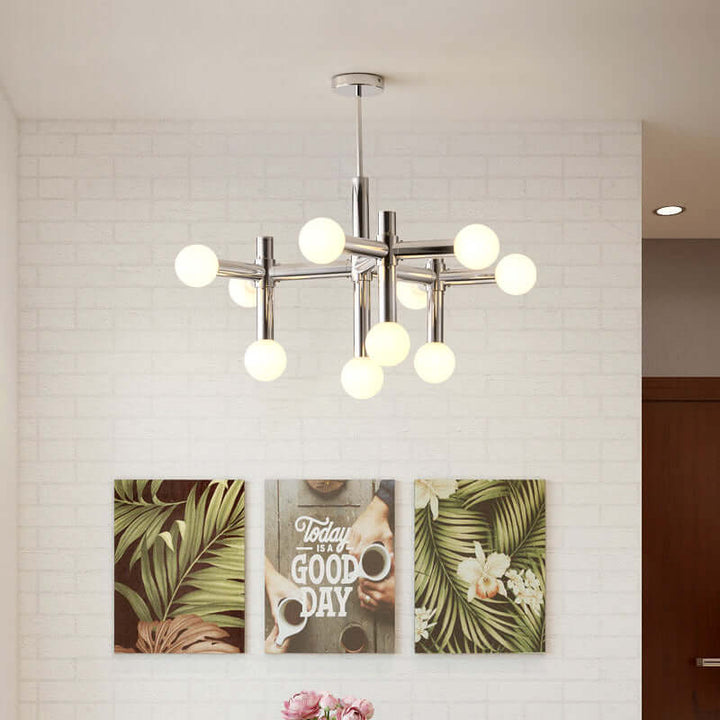 Moderner Glaskugel-Kronleuchter - 80cm