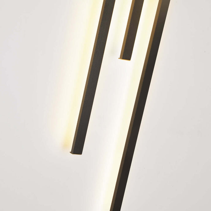 Moderne Industrielle LED-Wandleuchte Gold Schwarz