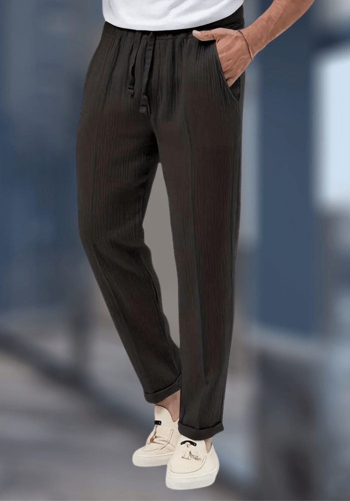 Luftig lockere Leinenhose Herren, Loose Fit