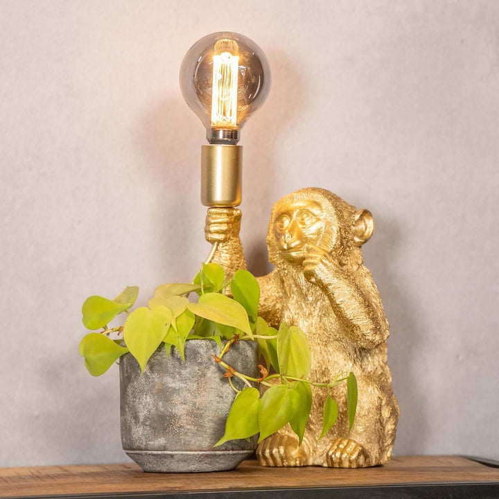 Goldene Affen Tischlampe - Luxuriöses Design