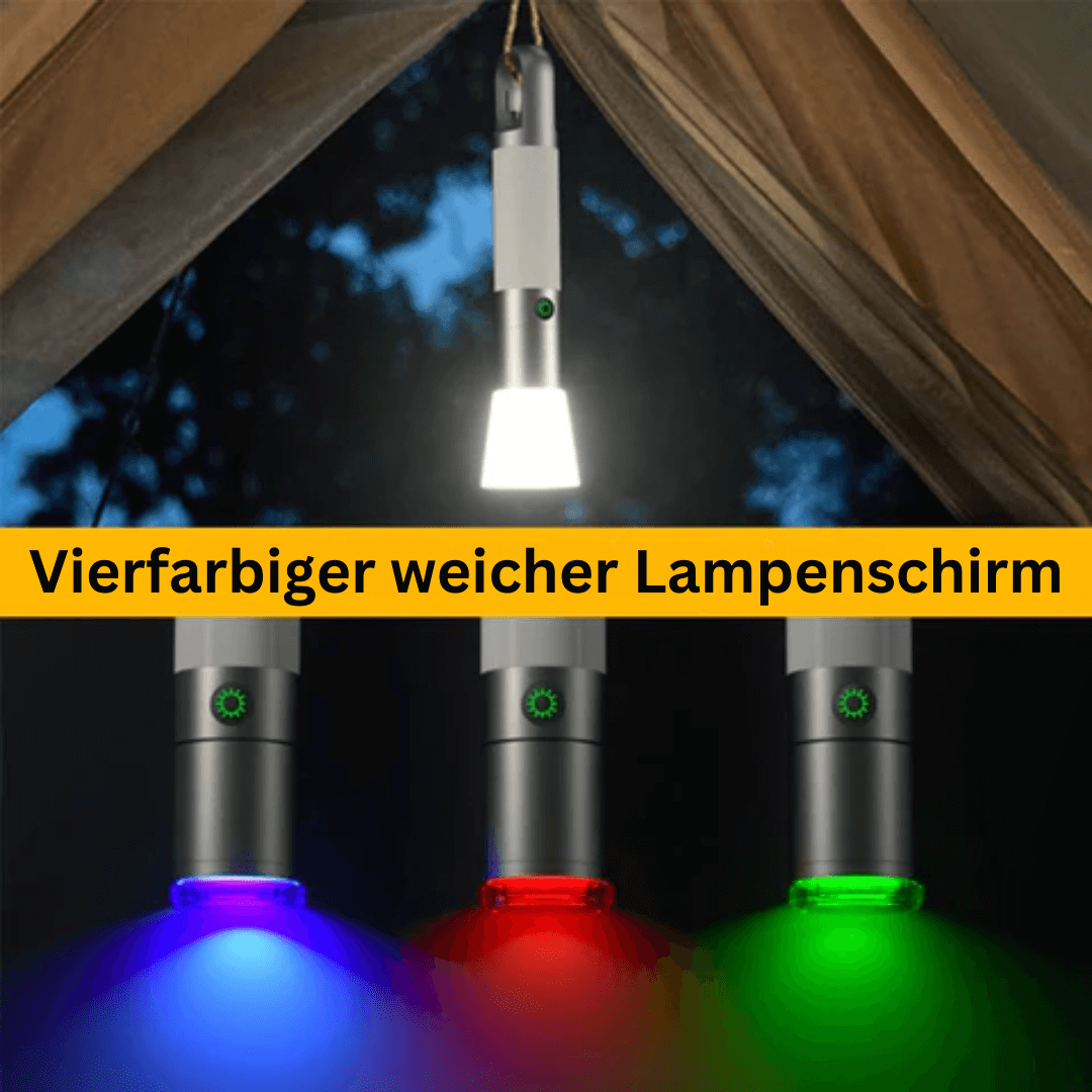 LED Taschenlampe, 1000 Lumen, 4 Modi, USB-C