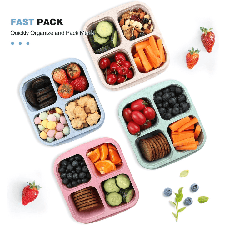 4-Fach Bento-Box Meal-Prep-Behälter