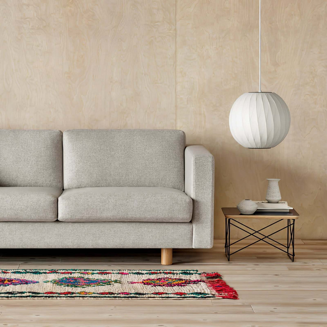 Moderne Hängelampe Weiß - Seide &Stahl