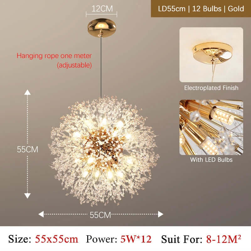 Moderner LED-Kristallkronleuchter