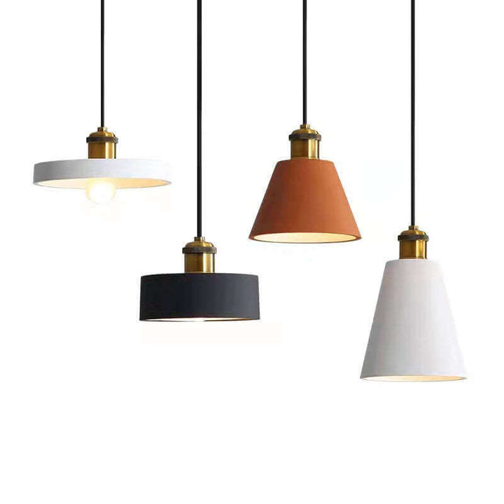 Moderne LED Pendelleuchte im Morandi-Stil
