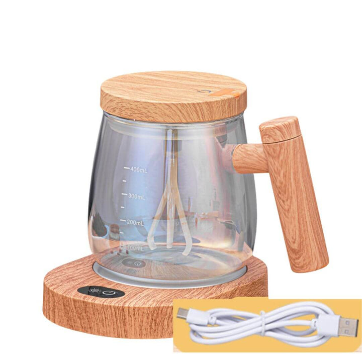 Handmixer Tasse aus Holz - 2-in-1 Smoothie Mixer