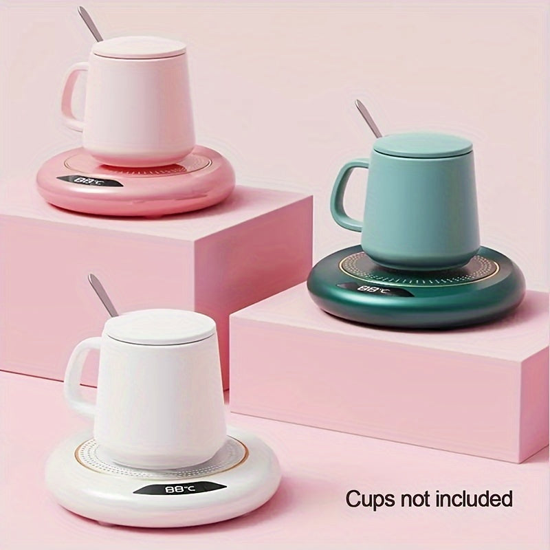 Unisex hot beverage mug warmer with 3 temperature settings. Ideal for office, home, and coffee gifts.