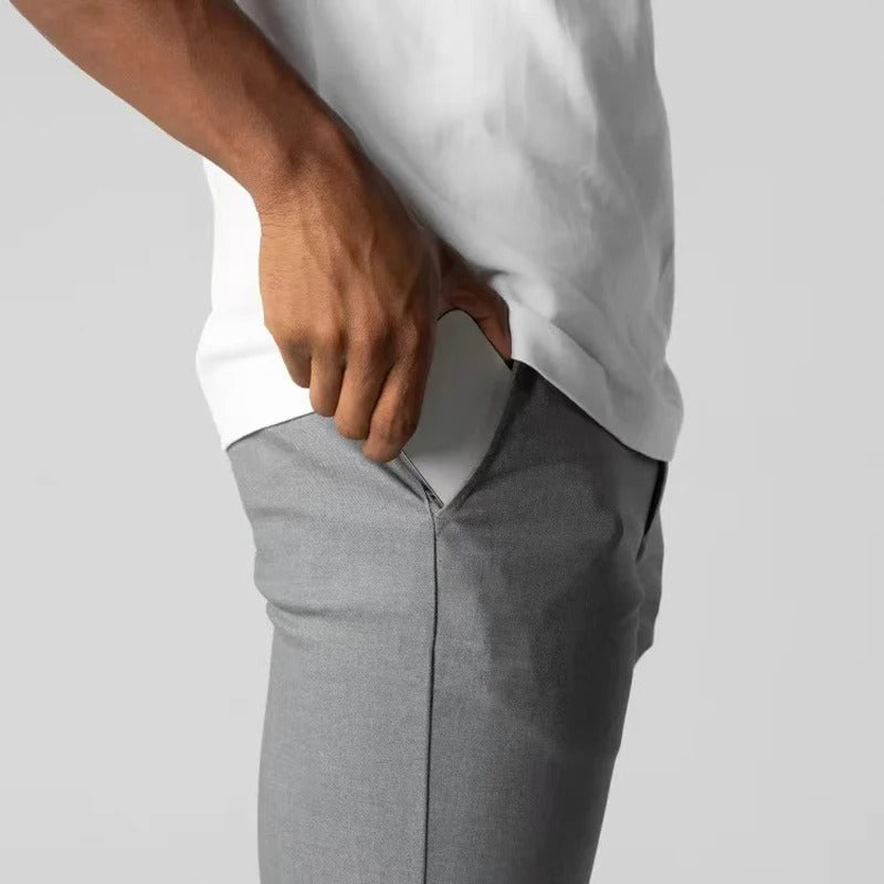 Comfortable men's chinos, ideal for work pants or smart casual wear. Stretch fabric, tailored fit.