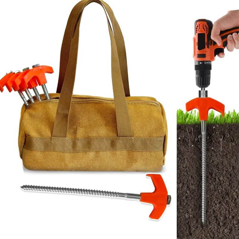 16er Set Schraub-Zeltheringe