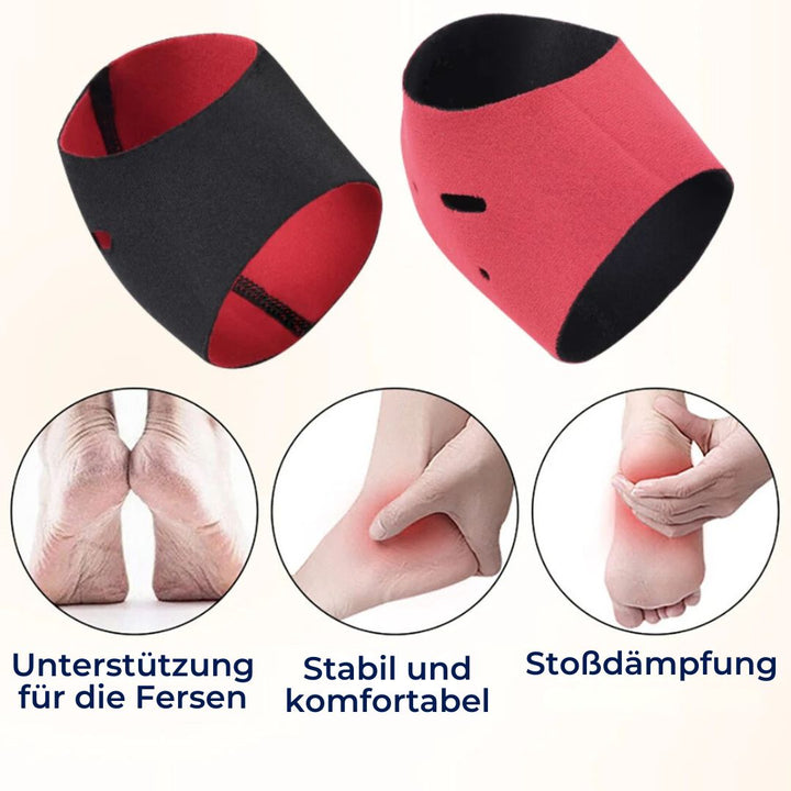 Fersensocken für trockene, rissige Fersen in Beige, elastisch, feuchtigkeitsspendend, ideal bei Plantarfasziitis.