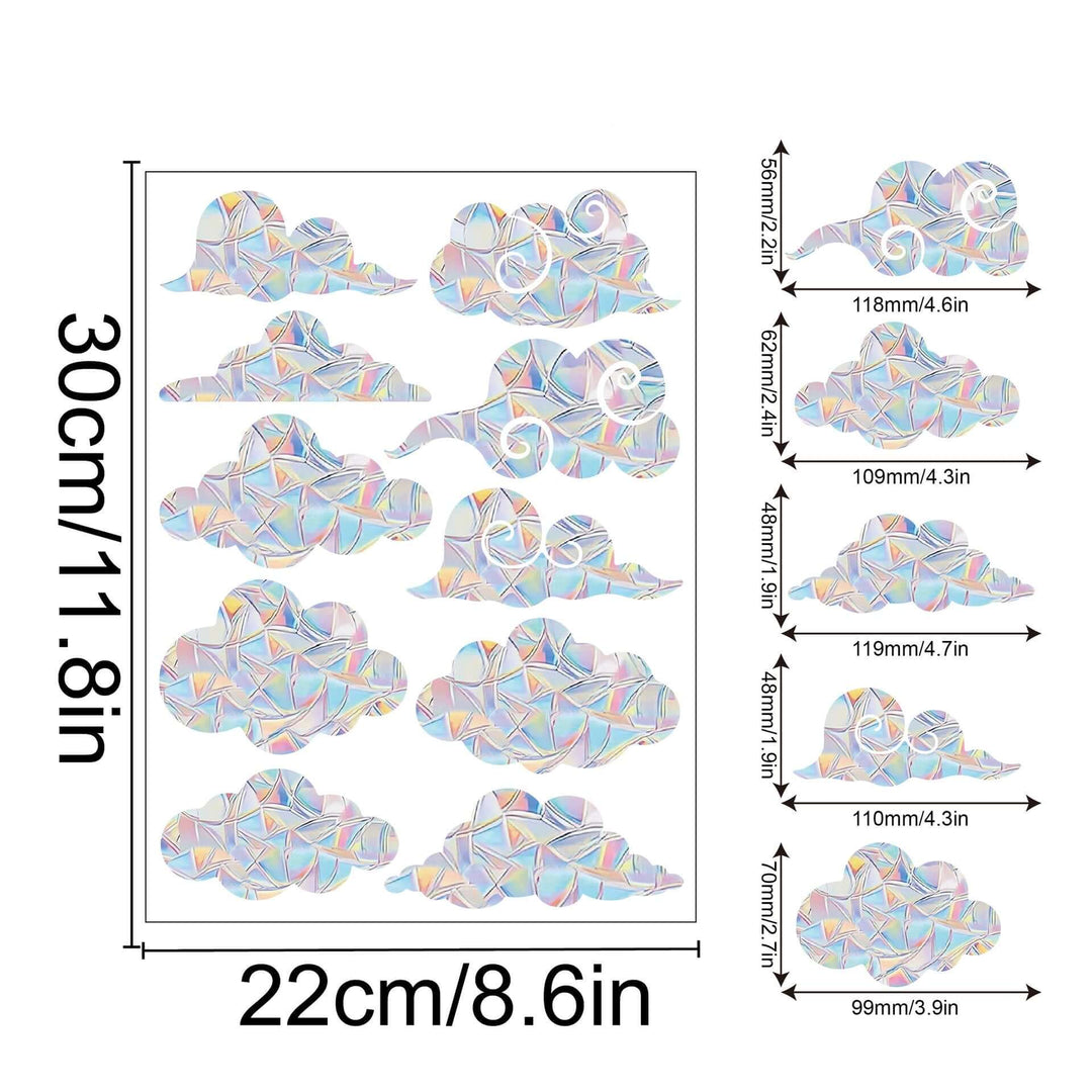 Regenbogen-Fensterdeko - Selbstklebend, Bunt, Dekorativ
