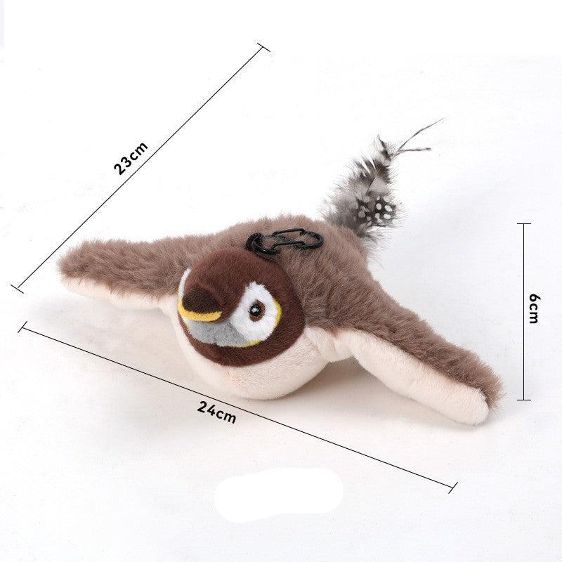 Engaging flapping bird dog toy with durable fabric for active dog exercise