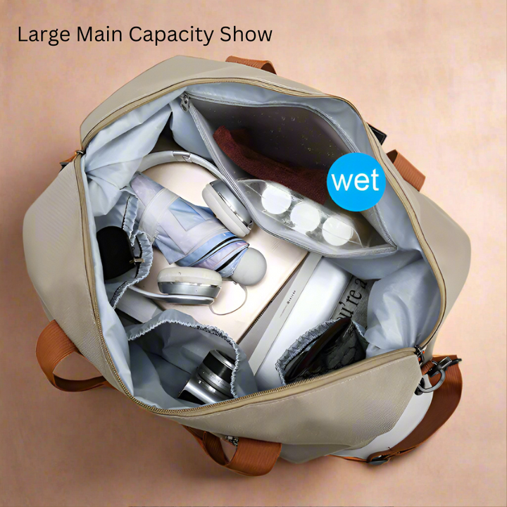 "FlexFit Pro Duffel - Kompakte, elegante Reisetasche mit zahlreichen Fächern, ideal für Fitnessstudio und Abenteuerreisen."