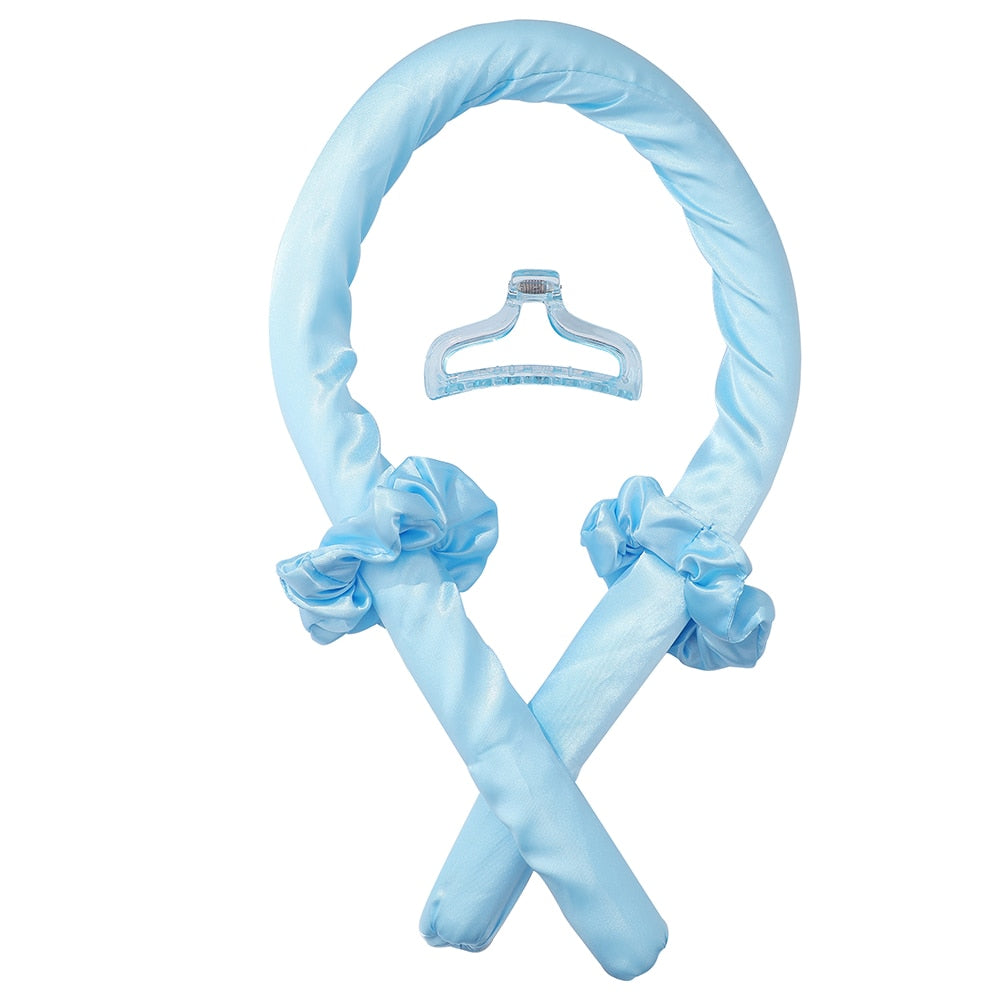 Flexibler Lockenwickler für sanfte Wellen, pastellfarben, weiches Material für gesundes Styling ohne Hitze.