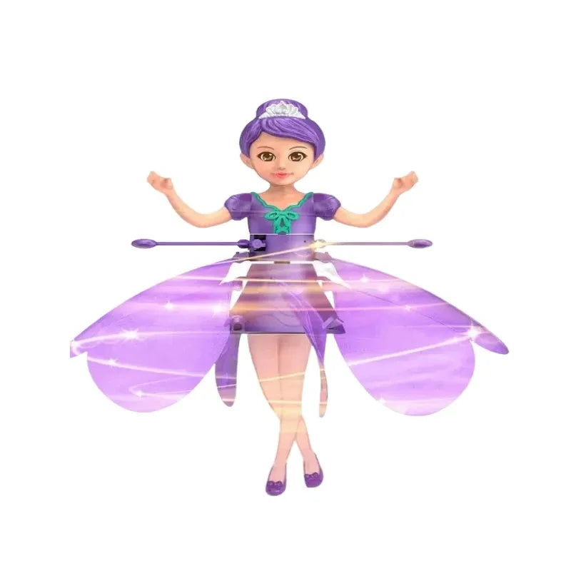 Enchanting children's flying toy with simple gesture control & dazzling LED lights for interactive play.