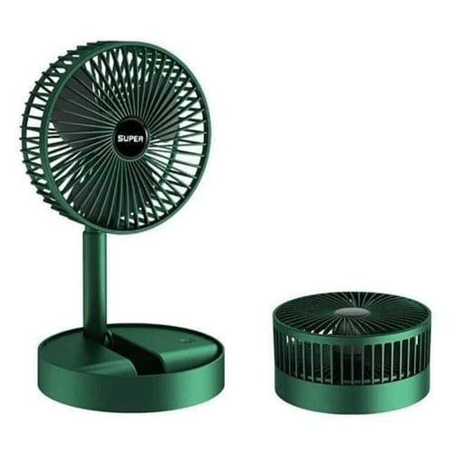 Sleek Tavvitaimp18 personal rechargeable fan, 4-speed, 180° rotation for effective cooling anywhere.