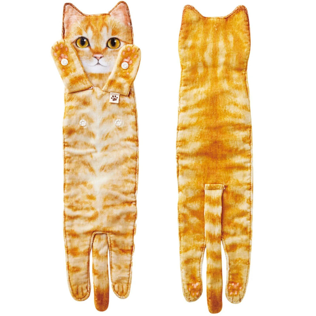 Novelty cat hand towel, quick-dry & highly absorbent, ideal gift for cat moms & pet owners.