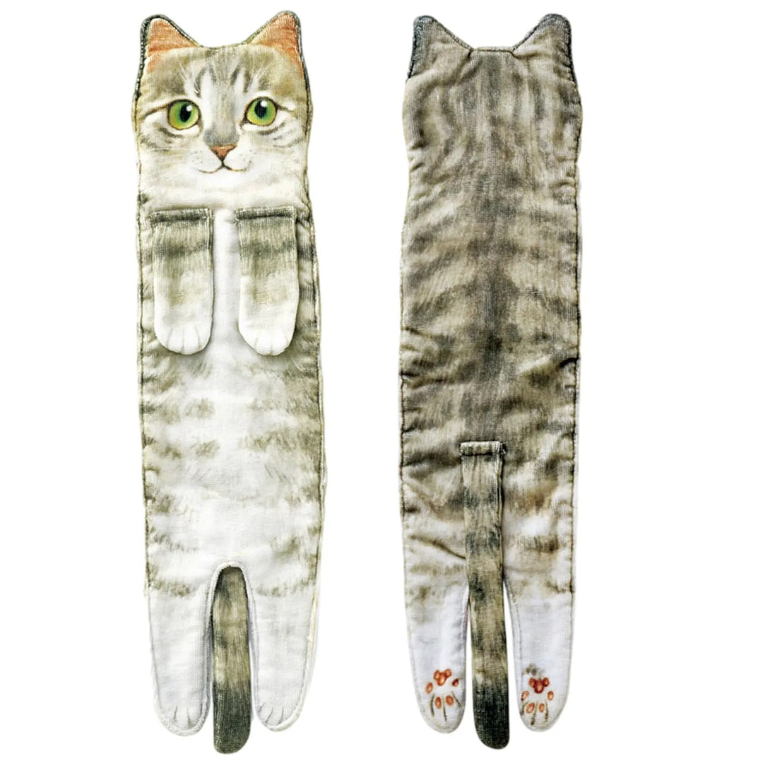 Premium absorbent cat towel, featuring a cute kitty design, perfect for bathroom or kitchen use.