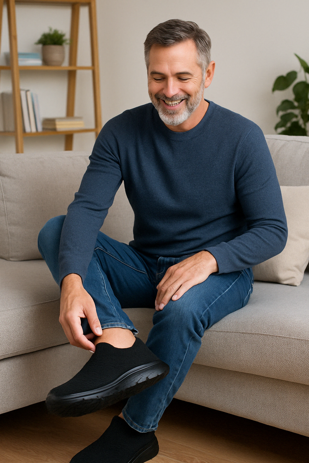 Für Damen: Ergonomische Slip-In-Schuhe, gepolsterte Einlegesohle, stoßdämpfend, rutschfeste Sohle, schnürsenkelfreies Anziehe