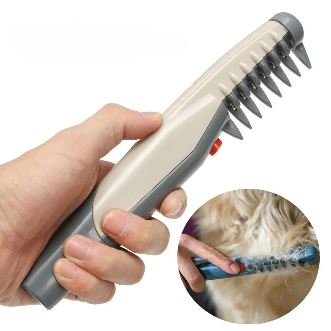 Gentle tangle-free grooming brush for cats & dogs. Perfect pet detangler for fur care & shedding.