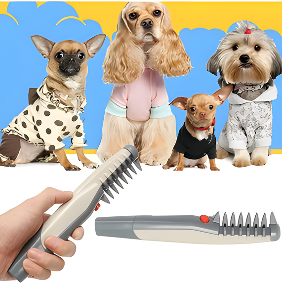 Tangle-free pet detangler brush for smooth fur. Essential grooming tool for cats, dogs & all pet care needs.