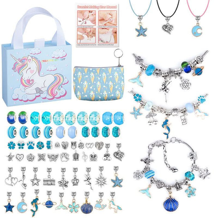 Fun and creative girls' jewelry making kit to craft sparkling charm bracelets at home.