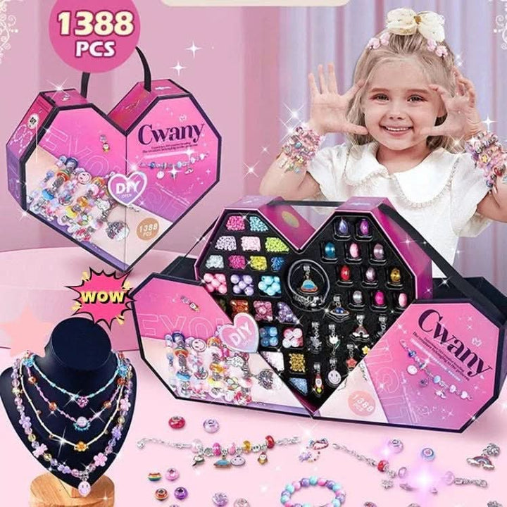 Birthday gift for girls: Creative Bracelet Craft Kit with sparkling charms for DIY jewelry.