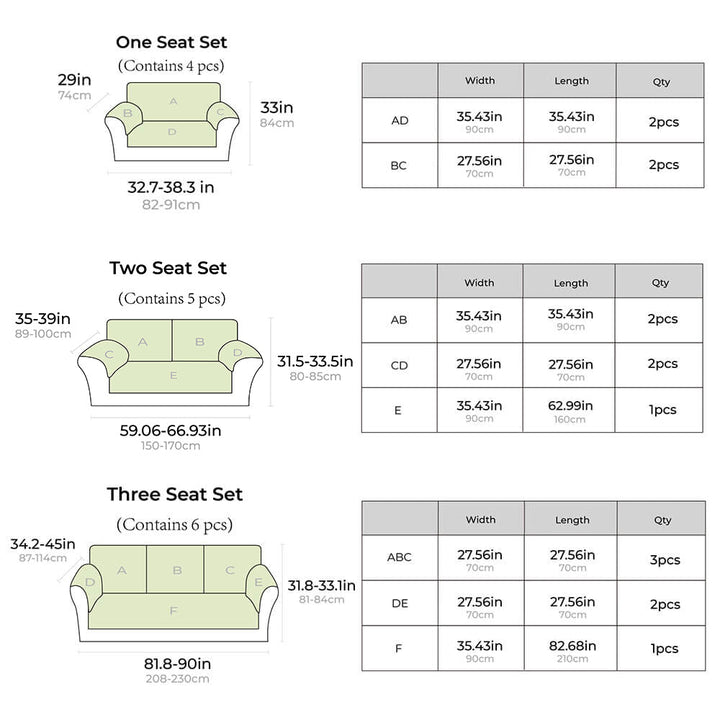 Coffee colored cotton non-slip sectional cover, durable pet protector