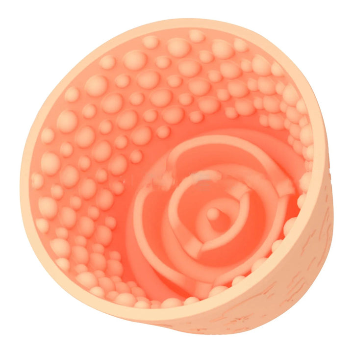 Pet anxiety relief slow feeder licking mat, made from dishwasher-safe silicone for dogs.
