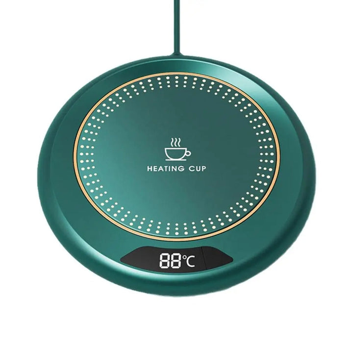 Unisex coffee mug warmer with 3 temperature settings, perfect for hot beverages at office or home.