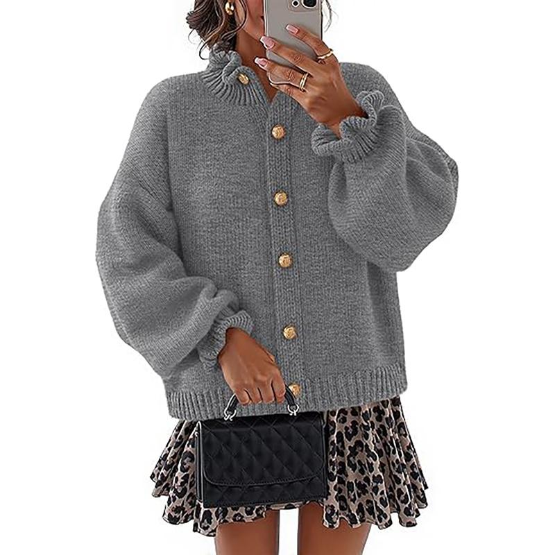 Comfortable women's long sleeve buttoned cardigan. Chic, classic design offers elegant style and versatile layering.