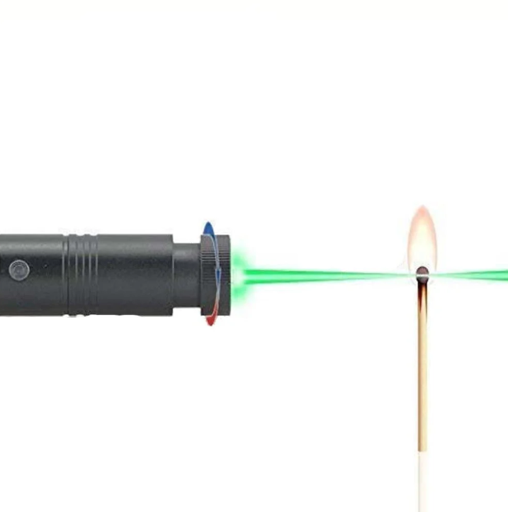 Grüner Hochleistungs-Laserpointer mit robustem Aluminiumgehäuse und ergonomischem Design für präzise Anwendungen.