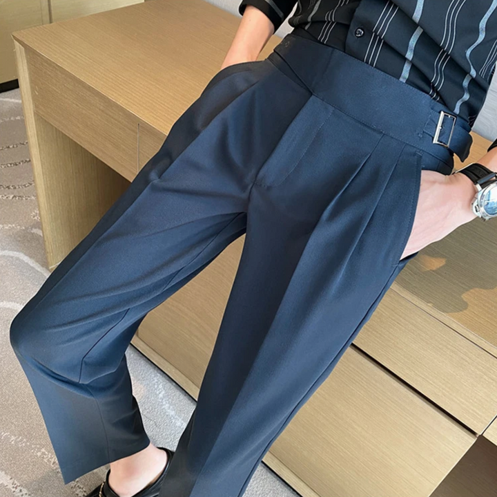 "Gurkha-Hose für Herren, hohe Taille, britischer Stil, elegante 7/8-Länge, flexibles Design, strapazierfähiges Material"