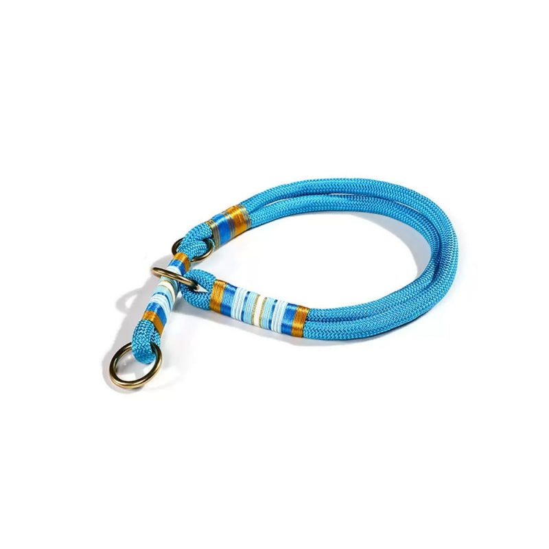 Premium hand-knitted no-pull dog training collar, a durable pet accessory for obedience.