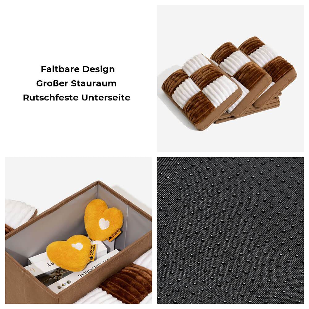 "Handgefertigte, graue Hundetreppe mit Stauraum, schützt Gelenke, rutschfest, ideal für ältere Hunde und Wohnungsdekor."