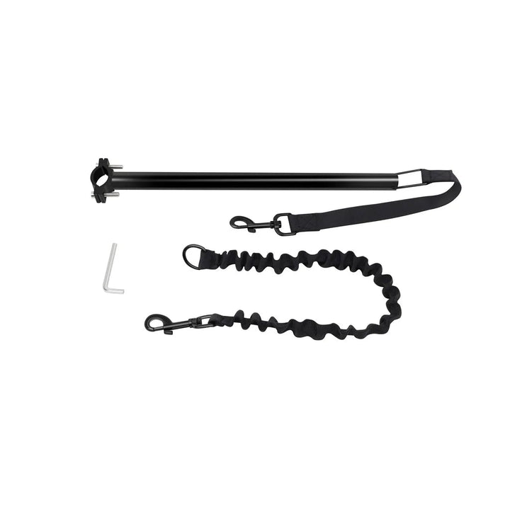 Durable nylon dog bike attachment with shock-absorbing bungee for comfortable pet outdoor adventures