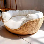 Pet bed with cushion